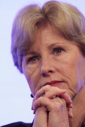 Greens leader Senator Christine Milne addresses the National Press Club of Australia.