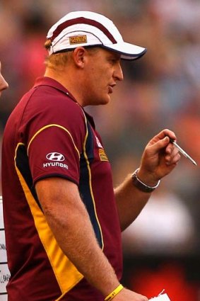 Not happy: Brisbane Lions coach Michael Voss.
