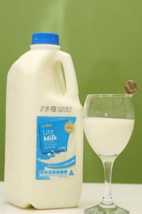 Sold at a loss ... Coles milk.