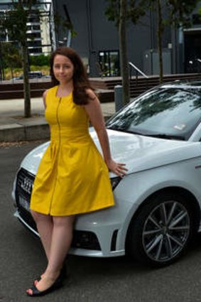 Emilia Rossi paid extra to get her Audi with metallic white paint.