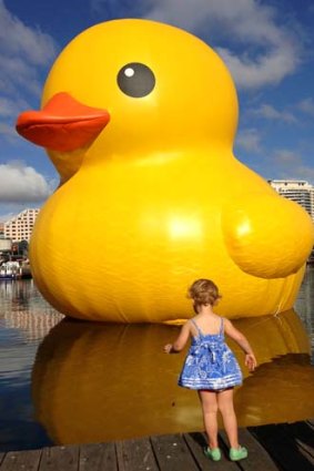 Worthy enough of tax-payer dollars? ... Even the tiniest critics had an opinion on the giant inflatable duck that featured in Darling Harbour.