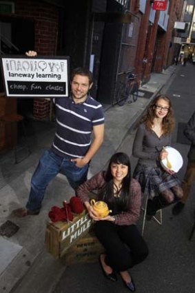 Laneway Learning founders and tutors (left to right) Mark Gregory, Kim Hay, Lucie Bradley and Tom Bing.