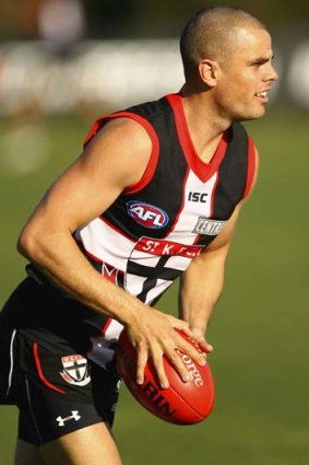 Kicking on: Brett Peake has emerged as an important player in St. Kilda's improvement.