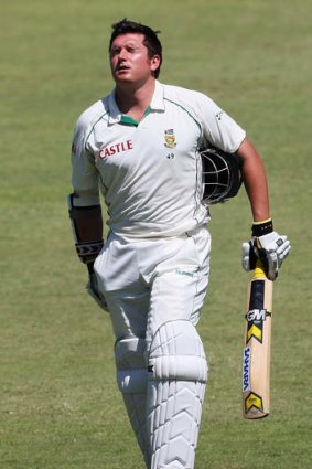 Tour to remember: South Africa's Graeme Smith had to retire injured after taking a Mitchell Johnson delivery on the hand in 2011.