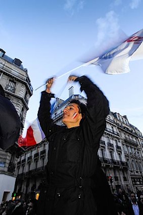 French high school student Albin Vernhes,15, outside the Socialists Party HQ.