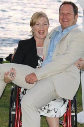 Kellie van Meurs, pictured with her husband Mark, died while undergoing stem cell treatment in Russia.