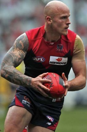 In control: Nathan Jones will lead the Demons on Sunday against Gold Coast.