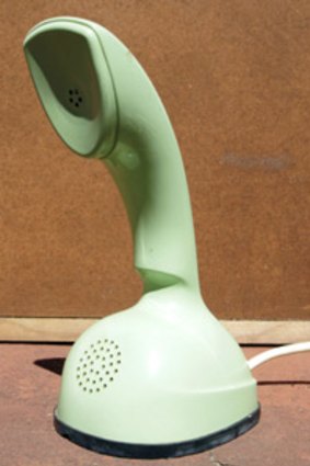 The Swedish Ericofon telephone in "surf green".