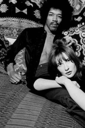 Kathy Etchingham with Jimi Hendrix in London in the 1960s. Ms Etchingham objects to the way their relationship is portrayed in a new biopic of the late musician.