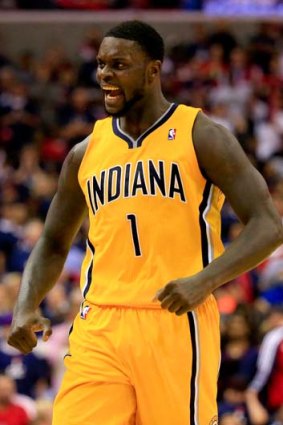Points man: Lance Stephenson added 17points for Indiana against Miami.