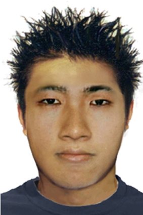 A police photo-fit image of the suspect.