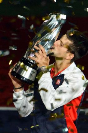 Victorious ... Novak Djokovic.