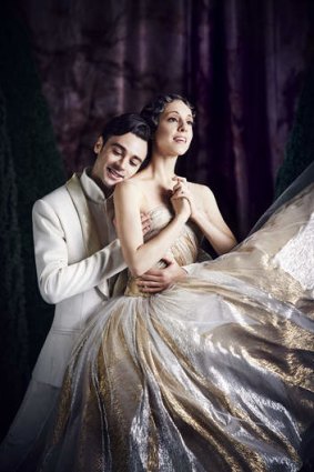 Leanne Stojmenov and Daniel Gaudiello as the Prince and Cinderella.