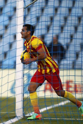 Pedro Rodriguez celebrates his second goal.