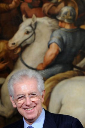 Under pressure ... the Italian Prime Minister, Mario Monti, is set to unveil financial reforms.