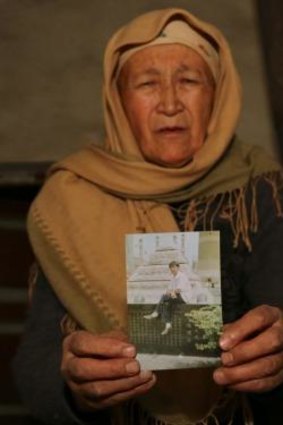Disappeared: Tursungul Turdi has had no news of her son Eysajan Memet since he went missing during the Urumqi riots of July 5, 2009.