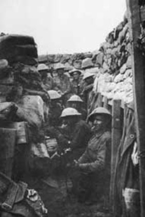 Soldiers of the 53rd battalion wait for the order to attack at Fromelles.
