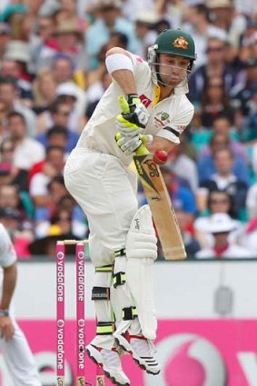 Ready to fire ... Phillip Hughes.