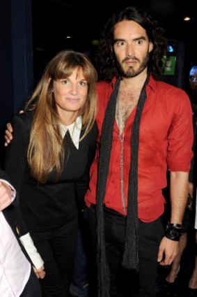 Badly dressed boy: Russell Brand with Jemima Khan.