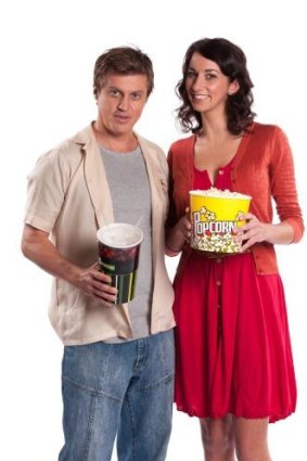 Moviegoers: Dan Wyllie (Kane) and Veronica Milsom (Sue) in <i>It's a Date</i>.