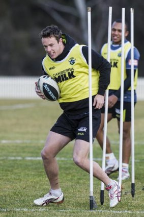 Sam Williams, pictured at training on Wednesday, insists he will be staying at the Raiders.