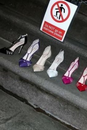 Shoes from the SJP collection on the famous stoop.
