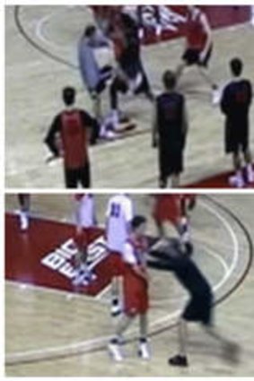 Abuse: Mike Rice kicks, shoves, and throws balls at his players.