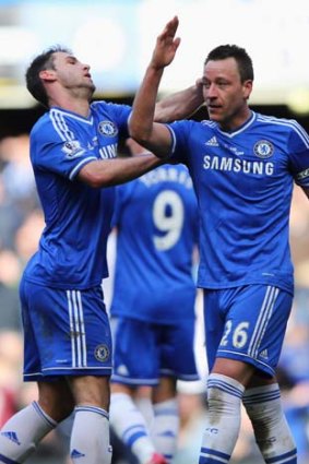Key strike: Chelsea's John Terry scored the winner against Everton.