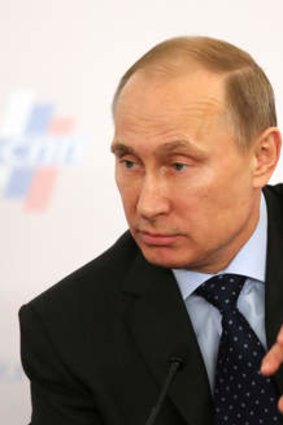 Grip on Crimea: Russian President Vladimir Putin.