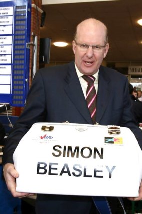 What's in the bag?: High-profile bookmaker Simon Beasley is under investigation by Racing Victoria Limited over substantial amounts of allegedly undeclared bets.