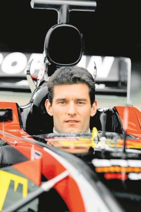 Mark Webber preparing for the Australian Grand Prix in 2002.
