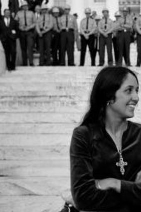 Joan Baez at the Selma to Montgomery marches in 1965.