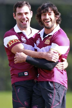 Potential salary cap increase could be something to smile about ... Cameron Smith and Johnathan Thurston.