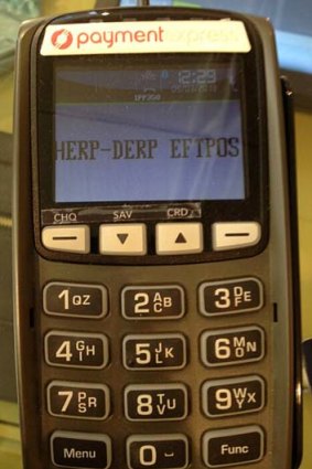 EFTPOS terminals in New Zealand have been spouting the geeky phrase Herp Derp.
