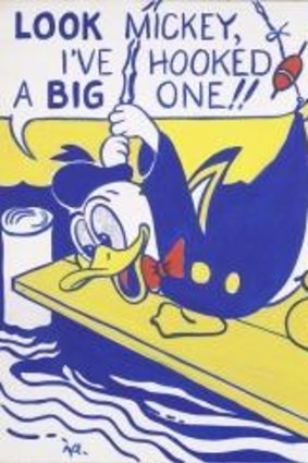 Lichtenstein's 'Look Mickey' is the artist's first move into pop art.
