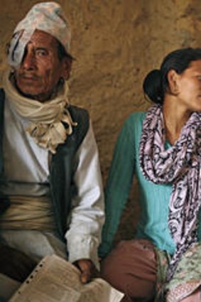 The look of love … 22-year-old Sudip Lama and his wife of two months, Kamala.