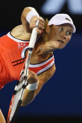 Stosur got 76% of her first serves in, and won 76% of those points.
