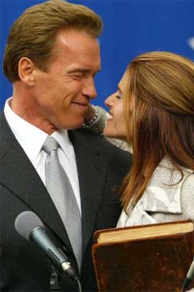 Arnold Schwarzenegger and Maria Shriver in happier times - the actor said that he would "get himself a 20-year-old honey" if his marriage failed.