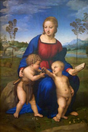 Noble beginnings: Raphael's Madonna del Cardellino hangs in the Uffizi Gallery.