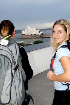 German backpacker Christine Faulhaber had to postpone travel plans and find work immediately after arriving in Sydney when she discovered how expensive Australia is.