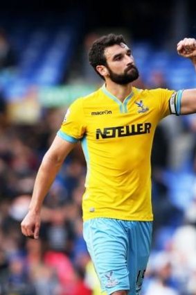 Socceroo Mile Jedinak scored from the spot for Crystal Palace.