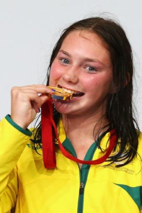Elliott with her gold medal.