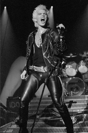 Rebel yell: Idol in his 1980s heyday. 