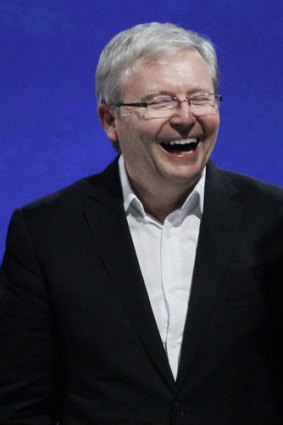 Kevin Rudd finds amusement at G20.