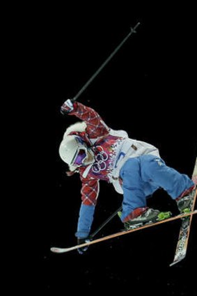 France's Marie Martinod won a silver medal in the women's ski half-pipe.