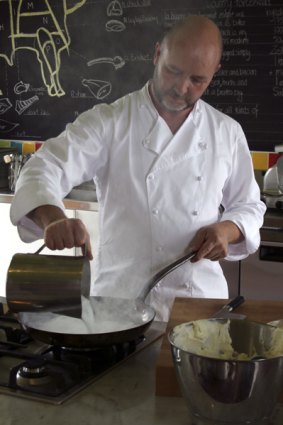 The cook, the teacher, the cafe owner ... Bella Vedere's Gary Cooper at his cooking school.
