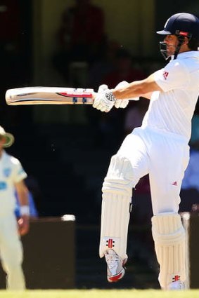 England's Alastair Cook was in fine touch against a CA Invitational XI.