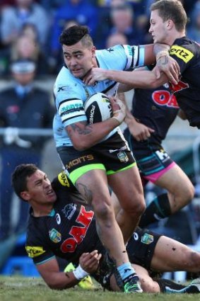 Main man: Andrew Fifita put in a match-winning performance against the Panthers in Bathurst.