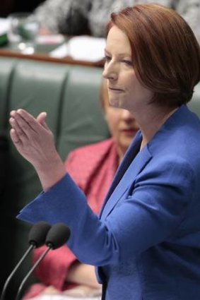 Prime Minister Julia Gillard in parliament last week.