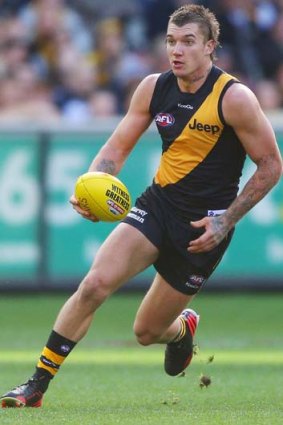 Left in the lurch: Dustin Martin.